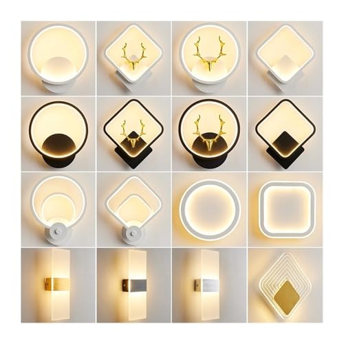 Aplique de pared LED nórdico QIU-8 luz cálida para dormitorio y salón 2