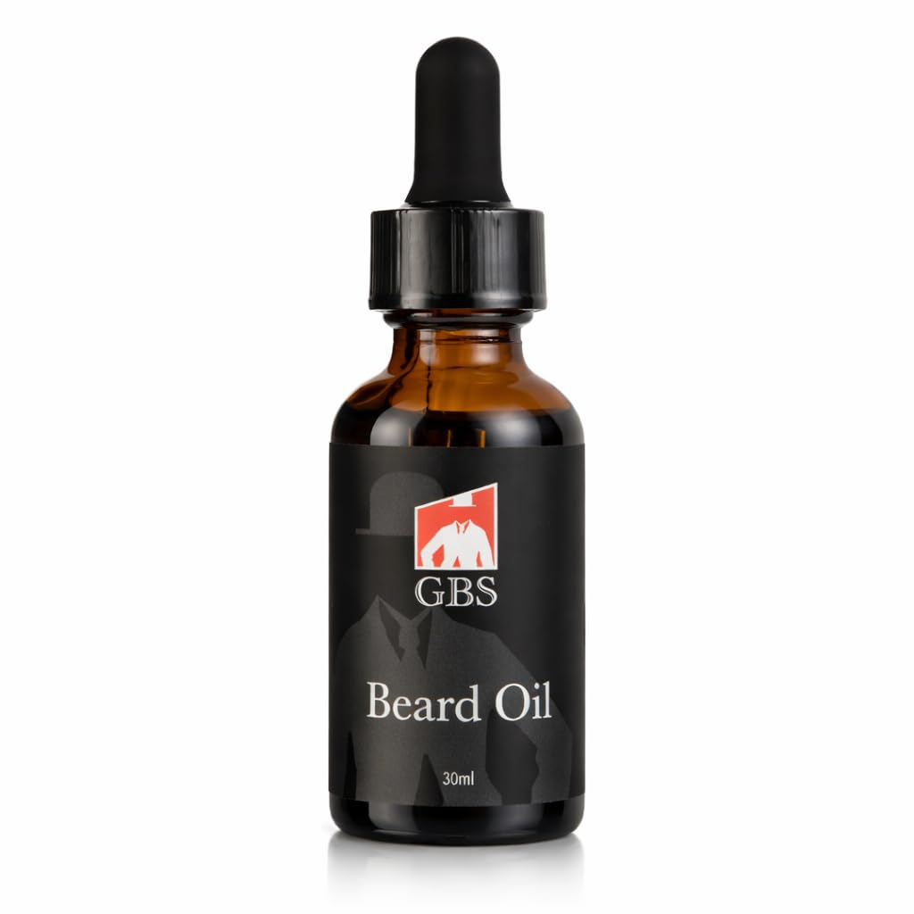 G.B.S Men’s Beard Oil with Glass Dropper - Natural Conditioning Oil for Softening & Moisturizing (1 oz)