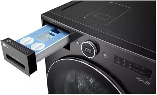 Miniatura 6 de Combo de lavadora todo en uno eléctrica de carga frontal inteligente de 5.0 pies cúbicos con WiFi TurboWash360 en acero negro