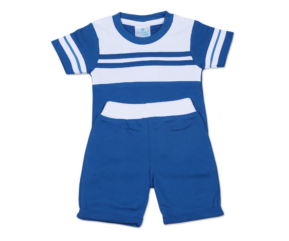 PONIMO MILTON BOYS T-SHIRT AND SHORTS CLOTHING SET 100% PURE COTTON