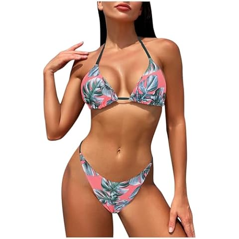 LUCKME Sexy Hawaiian Leaves Bikini Set Cover