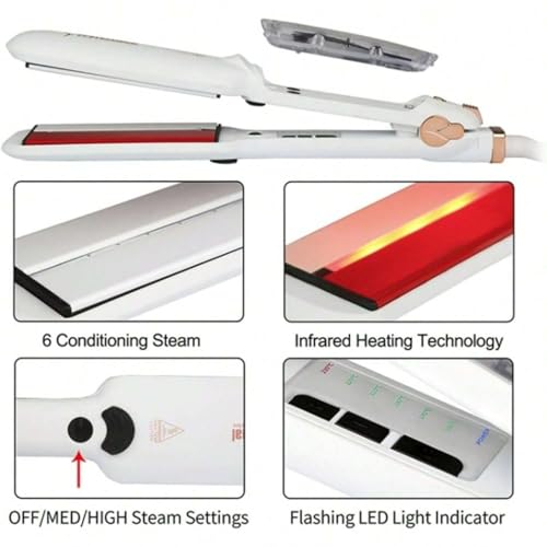 Plancha de Pelo Profesional con Vapor y Cerámica 2 Pulgadas miniatura 2
