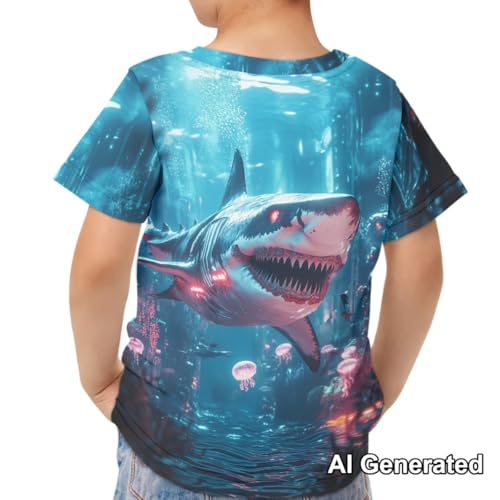 Image of Xhuibop Kids T Shirts for Boys Size 3-16 Girls Short Sleeve Sportswear Active Tops