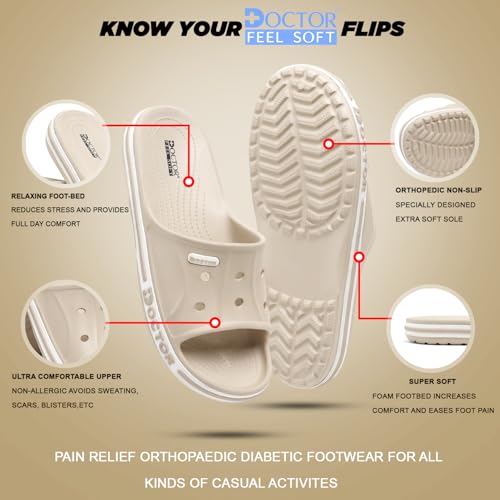 Image of Men EVA Slide Slippers | Lightweight Anti-Slip Casual Slides | Breathable Comfort Sandals for Indoor Outdoor Everyday Wear Walking Slippers