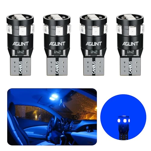AGLINT W5W T10 LED Ampoule 194 168 2825 LED 9SMD CANBUS Sans Erreur Feux Pour Voiture Lampes D'intérieur Voitur De Plaques D'immatriculation Lumières Bleu...