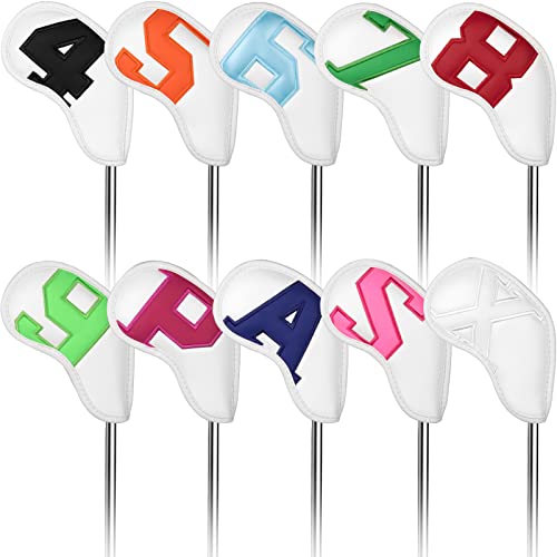 Craftsman Golf Magnetic Closure White Iron Headcover Set with Large