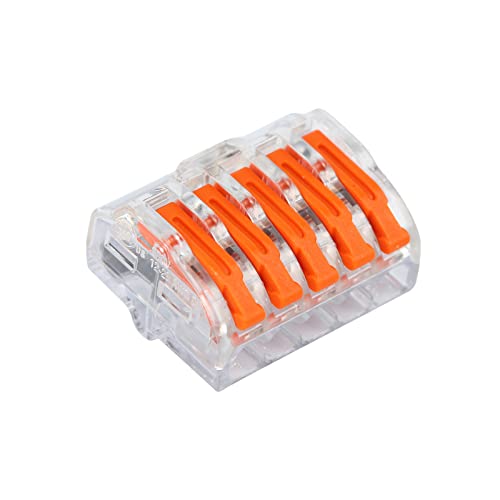 Dicio Lever Wire Connectors Nuts UL Listed: Lever Wire Connectors 5 Port 10 PCs Electrical Connectors Wiring Connectors Kit for 28-14 Gauge Wires