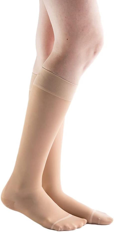 ActifiWomen's Sheer 15-20 mmHg Compression Stockings, Knee High, Closed Toe, Moderate Support