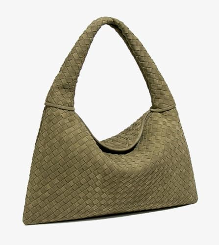 Slouchy Woven Suede Hobo Bags Women Trendy Suede Tote Bag Purse Shoulder Satchel Work Bag Top Handle Vintage Satchels Handbag4