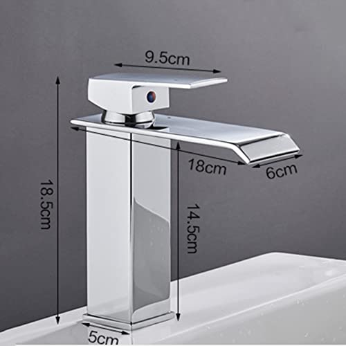 Robinet de lavabo cascade anti-éclaboussures en acier inoxydable or - 5