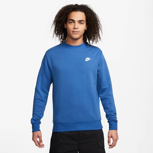 Nike Herren Sportswear Club Fleece Crew Sweatshirt, Game Royal/White, XL