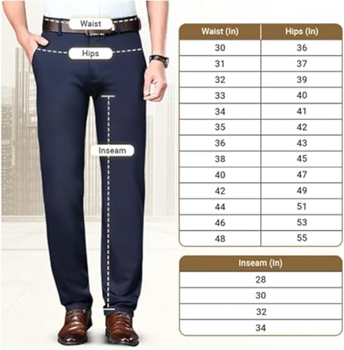 Silamone Timeless Stretch Pants, Timelessflex - Men's High Stretch Straight Fit Pants, Silamone Straight Fit Trousers2