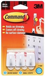Command Micro Hooks Pack of 3 - Damage Free Hanging