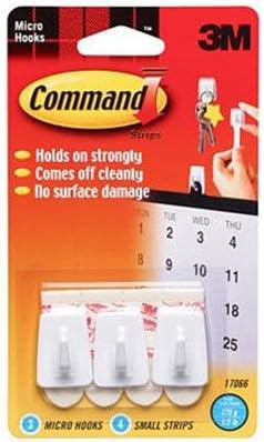 Command Micro Hooks Pack of 3 - Damage Free Hanging