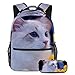 Set di zaini per la scuola con gatto e anatra per ragazzi e ragazze, zaino casual con astuccio per matite per scuola materna elementare, Multicolore, p: 7.5x3x1.5in b: 11.5x8x16 in, No