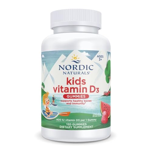 Nordic Naturals Kids Vitamin D3 Gummies 400 IU Watermelon - 60 Count