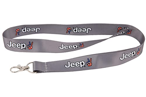 Porte-badge Jeep cordon tour de cou vague attache mousqueton pour carte entreprise