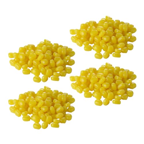 Leurres souples carpe résistantes à la décoloration, maïs jaune en plastique flexible 400pcs