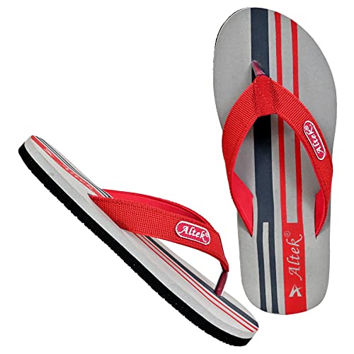 Image of Altek Men's Rubber Sole Slipper|Soft, Light Weight and Stylish Flip Flop |Comfortable Chappal for Daily Use- (14231, Gray)