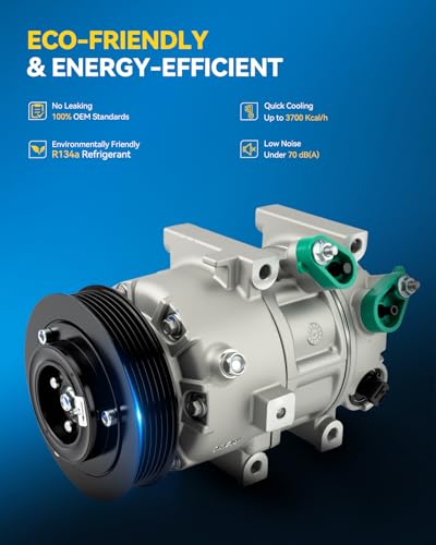 Image of PHILTOP 178328 Air Conditioner AC Compressor with Clutch for Kia Optima 2012-2018 2.4L /2.0T, Hyundai Sonata 2012-2014 2.0T
