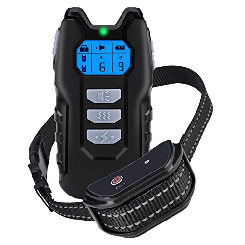 Dog Training Collar, Shock Collar for Dogs with Remote, Rechargeable Dog Shock Collar