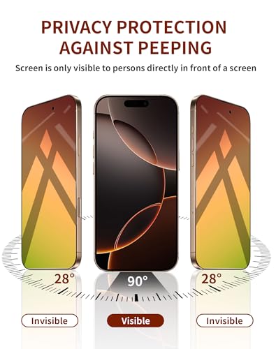 Image of Privacy Screen Protector for iPhone 16 Pro Max 2 Pack Gradient Green