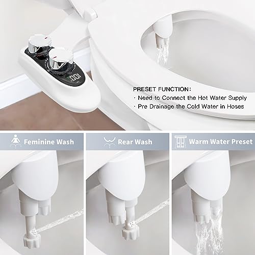 Awelife THERMO 100F Bidet Attachment For Toilet Warm Water, Low Battery Consumption Temperature Display thumb #4