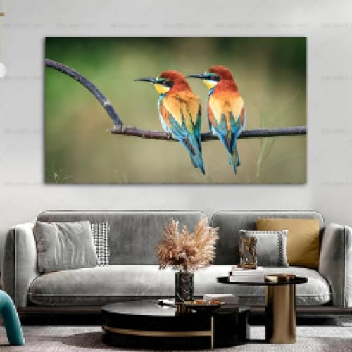 Impressions sur toile de perroquets pour salon lumineux et chaleureux