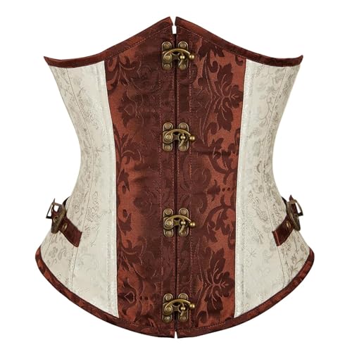 Corset bustier vintage noir et rouge pour femme style gothique