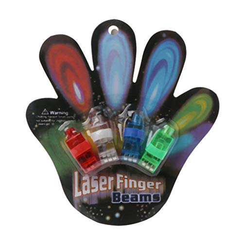 Preisvergleich Produktbild Erisl 4 superhelle LED-Fingerlichtringe für Urlaub, Kinder, Taschenlampe, Spielzeug