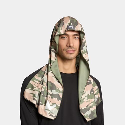 Image of MISSION Cooling Hoodie Towel, Evaporative Cool Technology, Cools Instantly When Wet, UPF 50 Sun Protection, Contours Your Head to Stay in Place, Great for Sports, Fitness, Gym