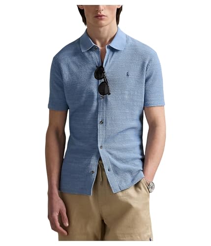 Polo Ralph Lauren Men's Textured Button Down Sweater Shirt