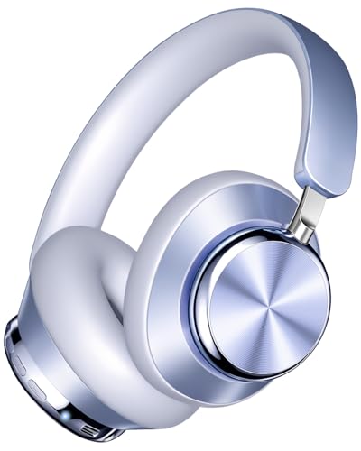 Image of Wentronic Y03 Bluetooth Headphones Wireless Active Noise Cancelling Over Ear Headphones 48 Hours Playtime High Sound Quality 6 EQ Music Mode Headphones with Soft Ear Cushion - Blue
