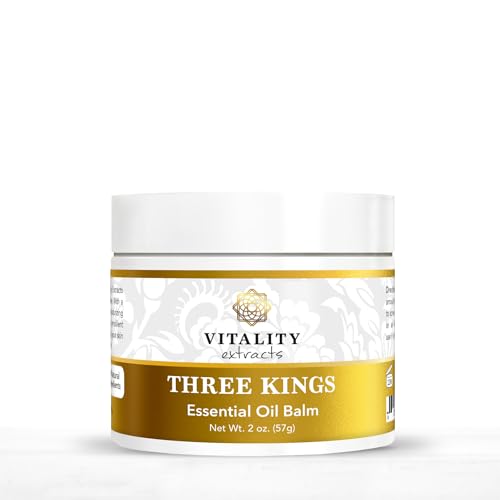 Vitality Extracts Three Kings Balm - 2oz Frankincense Myrrh Sandalwood Sacred Ultra-hydration Relief from Discomfort Soft Skin