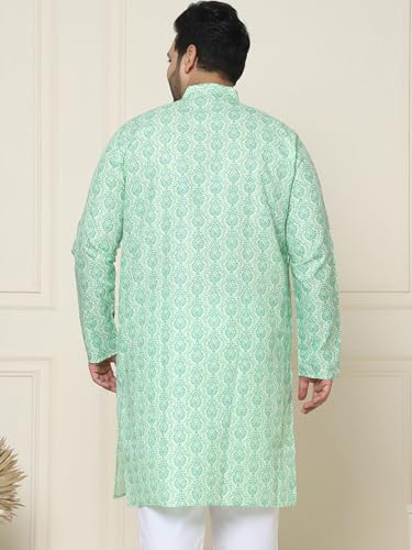 Image of SOJANYA Plus(Since 1958) Men's Cotton Checked Kurta