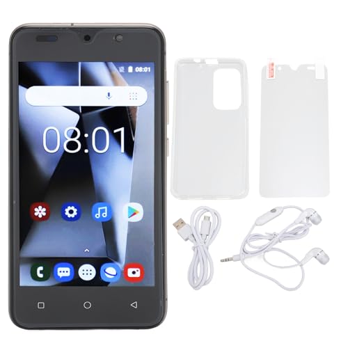 MTLAVISHY Ultra Slim Smartphone 5.0 Pulgadas HD 4GB RAM 32GB ROM 8MP 8MP Cámara Trasera Dual Tarjeta Dual Teléfono móvil en Espera para Android 12 (Amarillo)