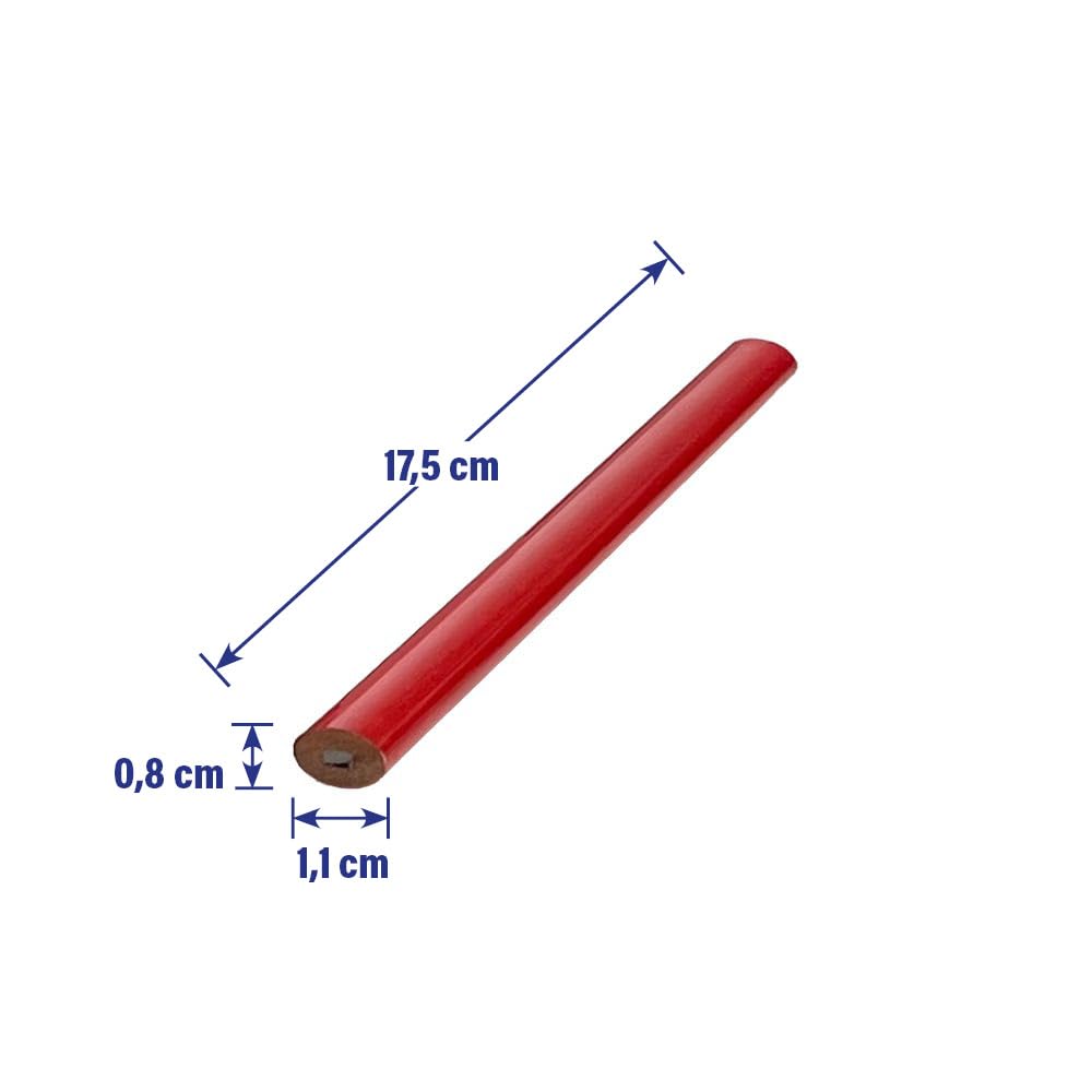 Karl Dahm® Matita da carpentiere, lunghezza 18 cm, marcature precise per lavori del legno, ideale per artigiani, professionisti della costruzione e fai da te, art. n. 10270 (144)