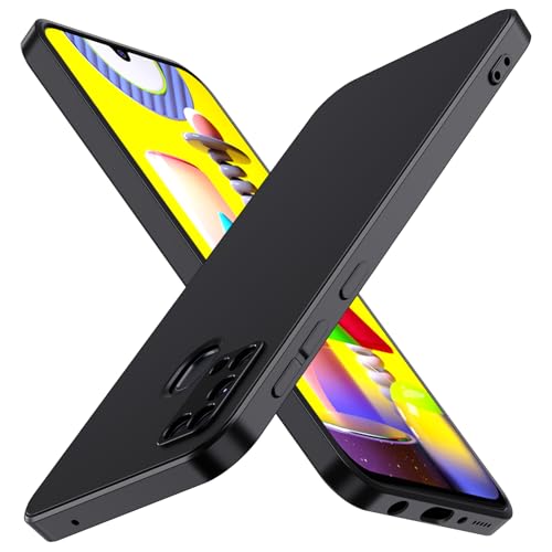 iVoler Cover in Silicone per Samsung Galaxy M31 con Protezione Della Fotocamera, Ultra Sottile Custodia in TPU Morbida Anti-Graffio Antiurto Protettiva Case, Nero