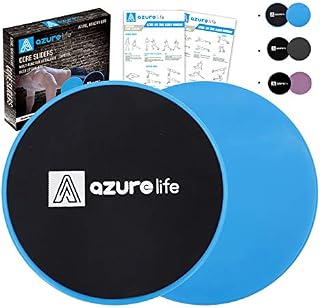 A AZURELIFE Exercise Core Sliders, 2 Pack Dual Sided Exercise Gliding Discs Use