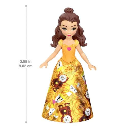 Mattel Disney Princess & Friends Set with 5 Posable Small Dolls in Removable Skirts or Pants & 5 Friend Figures, Inspired by the Disney Movies, JBL33