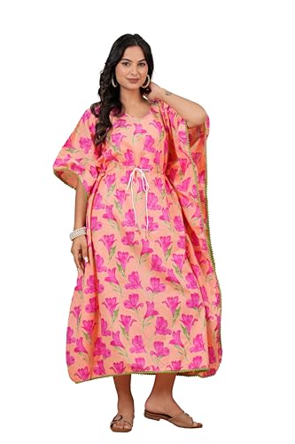 Image of BLOCKS OF INDIA Hand Block Kaftan in Cotton Fabric