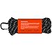 GEAR AID 550 Paracord and Carabiner, 7 Strand Utility Cord for Camping and Survival, Black Reflective, 100 ft