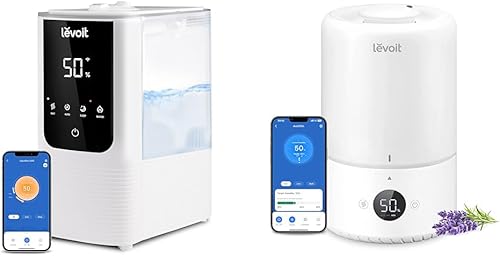 LEVOIT Humidificadores para dormitorio y hogar, humidificador de aire inteligente de niebla cálida y fría para habitación grande y humidificadores