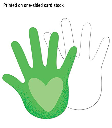 Image of Carson Dellosa One World 36-Piece Hands With Heart Cutouts, Bright and Colorful Handprints for Bulletin Board, Back to School Decorations, and Classroom Decor
