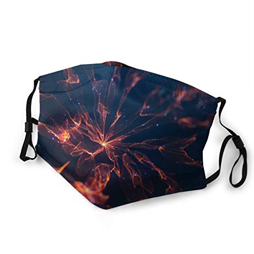 Particles! Outdoor Cloth Protection Printed Handkerchief with Dust Scarf Black Small