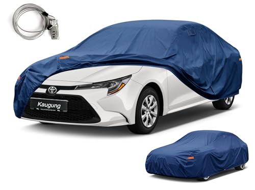 Image of Kaugung Custom Fit Car Cover for Toyota Corolla Sedan (1996-2026), Heavy Duty Waterproof All Weather Outdoor Protection, Breathable Full Exterior Cover with Vent, Rain Sun Snow UV Proof