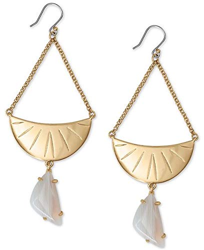 Preisvergleich Produktbild Lucky Brand Jewelry White Agate Drop Earring, Gold