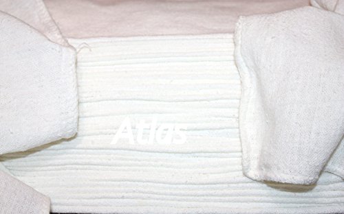 Atlas 1000 Pcs White 100% Cotton Rags Shop Towel, Industrial Strength, New, for Wiping Machinery, Tools, Floors, Spills