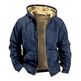 generisch felpa da uomo color pure brown cloth fleece jacket autumn and winter warm casual sports coat fashion trend must, blu marino, s