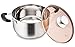 P&P CHEF 4 Quart Pot with Lid, Stainless Steel Stockpot Cooking Stock Pot for Soup, Heat-Proof Double Handles with Visible Lid, Dishwasher Safe & Non Toxic